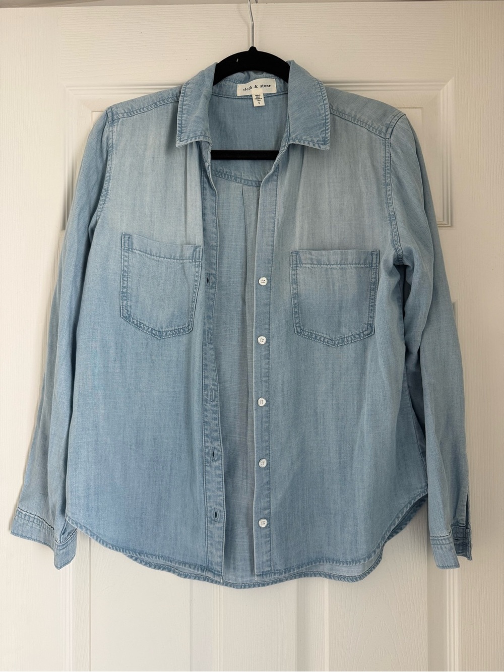 Cloth & Stone Light Blue Denim Button-Front Shirt